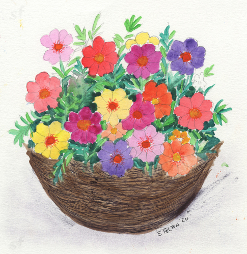 Rhonda's Basket of Flowers
