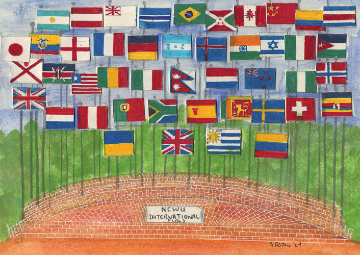 NCWU International Student Flags