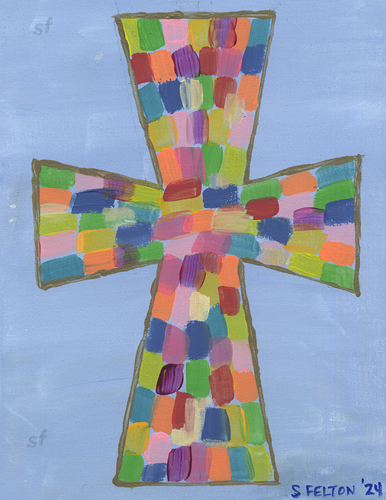 Abstract Cross, In Loving Memory of Etta Weatherman