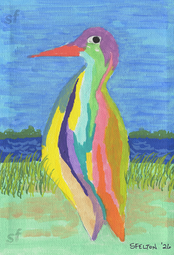 Abstract Egret