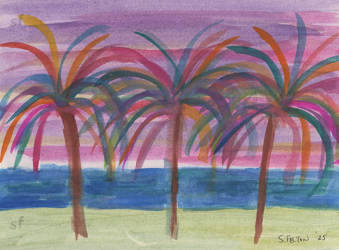 Abstract Palms at the Beach