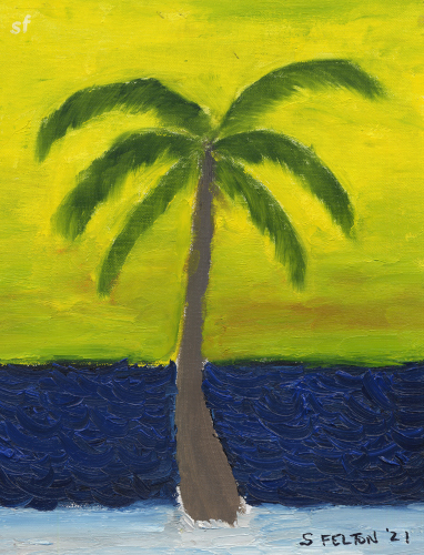Steve's 1st Oil Painting-Palm Tree