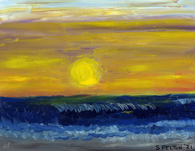 Steve's 1st Oil Painting-Sunrise