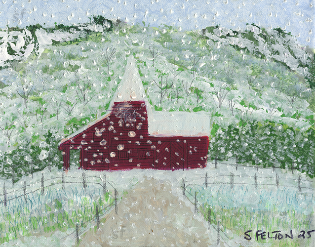 Snowy Barn